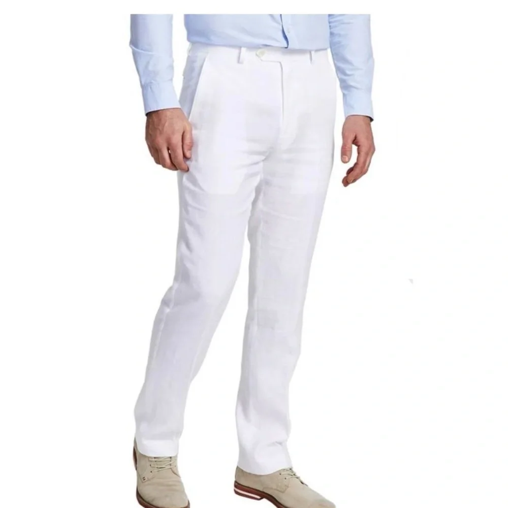 Men's Cotton Linen Resort Vacation wear Dress Pants made in Italy Linea Naturale